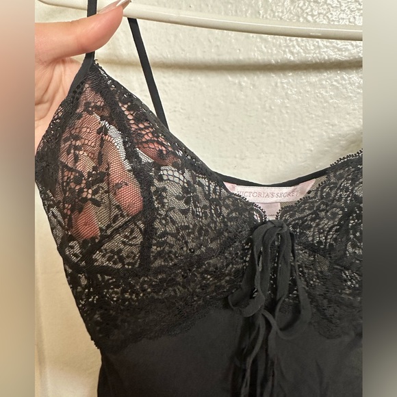 Victoria Secret Black Lace Babydoll Lingerie Top - Picture 5 of 7